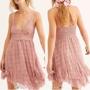 NWT Free People Women's Adella Lace Slip Dress 258